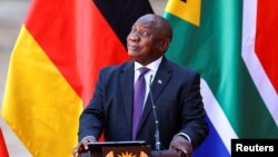 Le président sud-africain Cyril Ramaphosa à Pretoria, le 24 mai 2022.