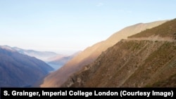 View of the Andean highlands where Huamantanga is located. The city of Lima is located downstream in the horizon background.