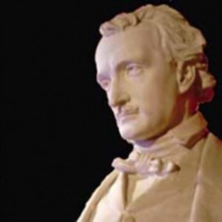 Edmund Quinn's sculpture of Edgar Allan Poe is on display at The Poe Museum in Richmond, Virginia.