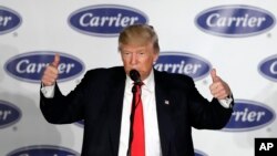 រូបឯកសារ៖ លោកដូណាល់ ត្រាំ​ ប្រធានាធិបតី​ជាប់ឆ្នោត​អាមេរិក។