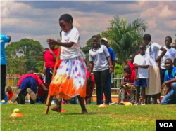 Disabled children often refrain from socializing because of their disabilities, further stigmatizing them, Kampala, Uganda, Nov. 13, 2014. (Elizabeth Paulat/VOA)