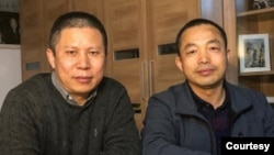 許志永（左）和丁家喜。