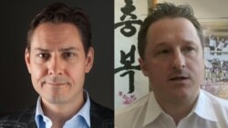加拿大公民康明凱(Michael Kovrig)（左）和邁克爾·斯帕弗(Michael Spavor)（右）被中國以涉嫌危害中國國家安全的指稱分別關押。