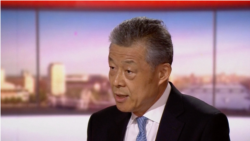 中國駐英大使劉曉明2020年7月19日接受BBC節目採訪(BBC視頻截圖）