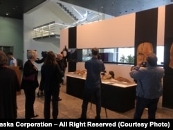 The official returning ceremony of the nine Chugach artifacts, held at the Berlin Ethnographic Museum.