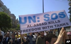 Manifestation contre le président syrien, en mai dernier