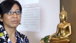 រូបឯកសារ៖ អ្នកស្រី​សាស្ត្រាចារ្យ​នូ លក្ខិណា ពេលផ្តល់បទ​សម្ភាសន៍​ជាមួយ​ VOA នៅ​ ​រដ្ឋ​កាលីហ្វ័រនីញ៉ា។​