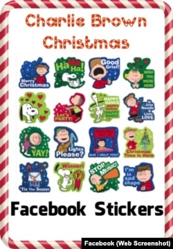 Charlie Brown Christmas Facebook Stickers