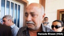 Brother of Amad "Egyptian" who is missing on th Egyptian flight Egyptair A320 just arrived Egyptair in flight service building in Nassr city in Cairo, Egypt on May 19, 2016.