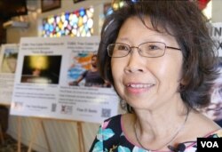 视觉艺术家协会会长刘雅雅（美国之音国符拍摄）