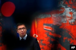 Ahirva - Predsednik Srbije Aleksandar Vučić na konferenciji za novinare 16. oktobra 2018.