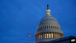 نمایی از گنبد ساختمان کنگره ایالات متحده در شهر واشنگتن - آرشیو