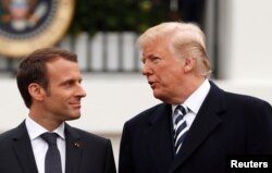 Еммануель Макрон і Дональд Трамп