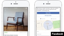 Facebook’s Marketplace app allows users to buy or sell goods with other Facebook members. (Facebook)