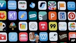 FILE - Apple CEO Tim Cook speaks during an announcement of new products at the Apple Worldwide Developers Conference in San Jose, Calif., June 4, 2018.