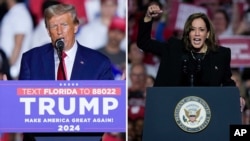 共和黨總統候選人、美國前總統特朗普與民主黨總統候選人、美國副總統賀錦麗。
