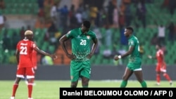 CAN 2021, Sori Mane, defesa da Guiné-Bissau no jogo com o Sudão, Garoua, Camarões, 11 Janeiro 2022