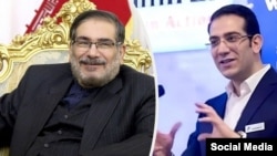 حسین (هکتور) شمخانی در کنار پدرش علی شمخانی، مشاور ارشد خامنه‌ای