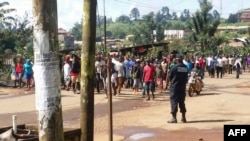 Des manifestants à Bamenda pour protester contre les discriminations au Cameroun, le 22 septembre 2017. (Archives)