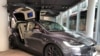 A Tesla Model X on display at Telsa Inc's store in Frankfurt, Germany, Sept. 28, 2018.