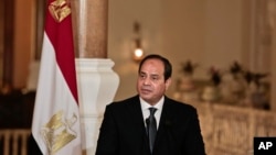 Le président égyptien Abdel-Fattah el-Sissi au Caire, Egypte, le 2 mars 2017. 