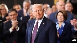 Президент США Дональд Трамп на Капитолии. 20 января 2025 года. (Kevin Lamarque/Pool Photo via AP)