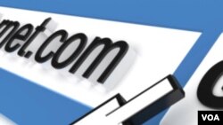 Un 46% de los dominios en la internet actualmente terminan en ".com"; ".de" y ".net" cada uno representa un 7%.