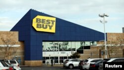 FILE - A Best Buy store is seen Feb. 28, 2017.