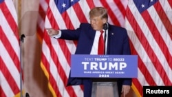 El expresidente de EEUU Donald Trump anuncia que aspirará de nuevo a la Casa Blanca, el 15 de noviembre de 2022.