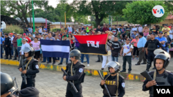 El FSLN, partido del presidente Daniel Ortega, está en el poder en Nicaragua desde 2007. Foto Houston Castillo, VOA.