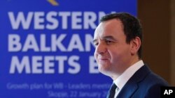 Premijer Kosova Aljbin Kurti (AP Photo/Boris Grdanoski)