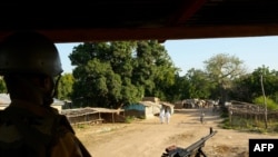 Une patrouille armée à Birao en Centrafrique le 6 novembre 2019.