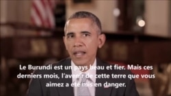 Message du president Barack Obama au peuple du Burundi