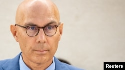 Volker Turk, Kamishna Mkuu wa Umoja wa Mataifa wa Haki za Kibinadamu, akihudhuria Baraza la Haki za Kibinadamu katika Umoja huo huko Geneva, Uswisi Septemba 11, 2023. REUTERS.
