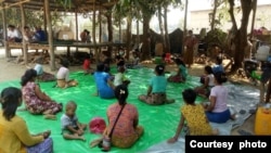 ရခိုင်ပြည်နယ် စစ်တွေမြို့တနေရာရှိ စစ်ရှောင်စခန်း ယခင်မှတ်တမ်းဓာတ်ပုံ။ (ဓါတ်ပုံ -- UK health programme)