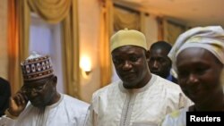 Gambia's President Adama Barrow is seen in Dakar, Senegal, Jan. 20, 2017.