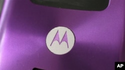 资料照片：摩托罗拉标识。