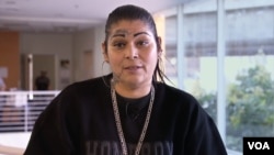 Sherry García asegura estar experimentando un renacer en su propia vida, luego de haber permanecido en el mundo de las pandillas en Los Ángeles. Ahora ha encontrado la ayuda de "Homeboy Industries". Verónica Villafañe/VOA.