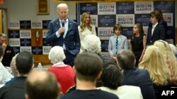 Presiden AS Joe Biden berbicara dalam kampanye di kampung halaman masa kecilnya di kota Scranton, Pennsylvania, Selasa 16 April 2024.