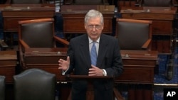 Mitch McConnell, líder de la mayoría republicana en el Senado de EE.UU.