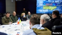 Kryeministrat e Polonisë, Republikës Çeke dhe Sllovenisë zhvilluan një takim me Presidentin e Ukrainës Volodymyr Zelenskyy në Kiev.