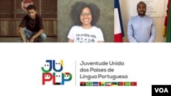 Co-fundadores da JUPLP, Ricardo Soares, à esquerda, Navváb Aly Danso e Bruno Mourinho
