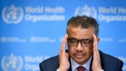 El Director General de la Organización Mundial de la Salud, Tedros Adhanom Ghebreyesus, en la conferencia de prensa diaria sobre COVID-19 en la sede de la OMS el 6 de marzo de 2020 en Ginebra.