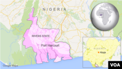 Ramani ya jimbo la Nigeria la Rivers