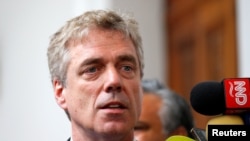 El embajador alemán Daniel Martin Kriener fue uno de los que recibió al presidente encargado de Venezuela, Juan Guaidó, esta semana en Caracas tras su gira por la región.