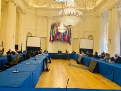 Los legisladores de la oposición boliviana se reúnen en Washington con representantes de la OEA. Foto cortesía bancada de Creemos y Comunidad Ciudadana.