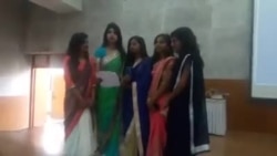 Indian Students Signing in Pashto