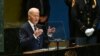 El presidente de Estados Unidos, Joe Biden, habla durante el 79º período de sesiones de la Asamblea General de las Naciones Unidas en la sede de las Naciones Unidas en la ciudad de Nueva York, el 24 de septiembre de 2024.