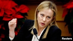 ፎቶ ፋይል፦ የጣልያን  ጠቅላይ ሚኒስትር ጆርጅያ ሜሎኒ