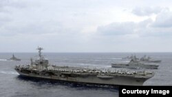 美國海軍喬治華盛頓號核動力航空母艦 (資料圖片)